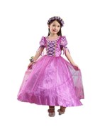 Princess Rapunzel Costume Party Dress Ball Gown Birthday For Girls  3-10T - £14.78 GBP+