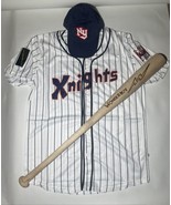 1984 Movie “The Natural” Roy Hobbs #9 New York Knights Jersey/Hat/Bat Costume L - $89.05