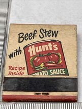 Rare Matchbook. Beef Stew with HUNT’S  Recipe Inside  gmg  Unstruck   Fo... - $19.80