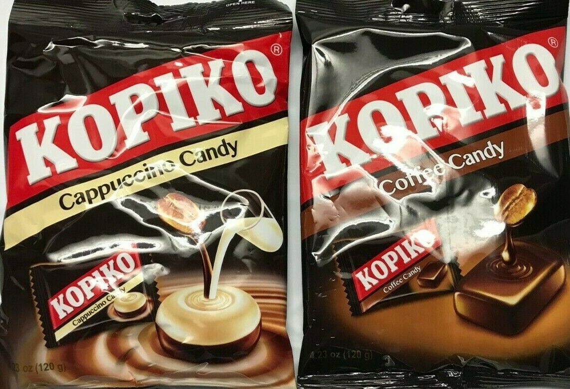 1/3/12 Bags, Kopiko Cappuccino Candy or Coffee Candy 4.23 oz / 120 g