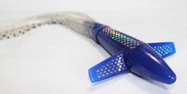 Teaser Bird Trolling Lure &#39;thrashes The Sea&#39; 11&quot; Incl Skirt Holo Fish Scale Blu - £7.86 GBP