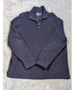 Polo Ralph Lauren Sweater 1/4 Zip 100% Cotton Mens XL Long Sleeve Blue P... - $17.59