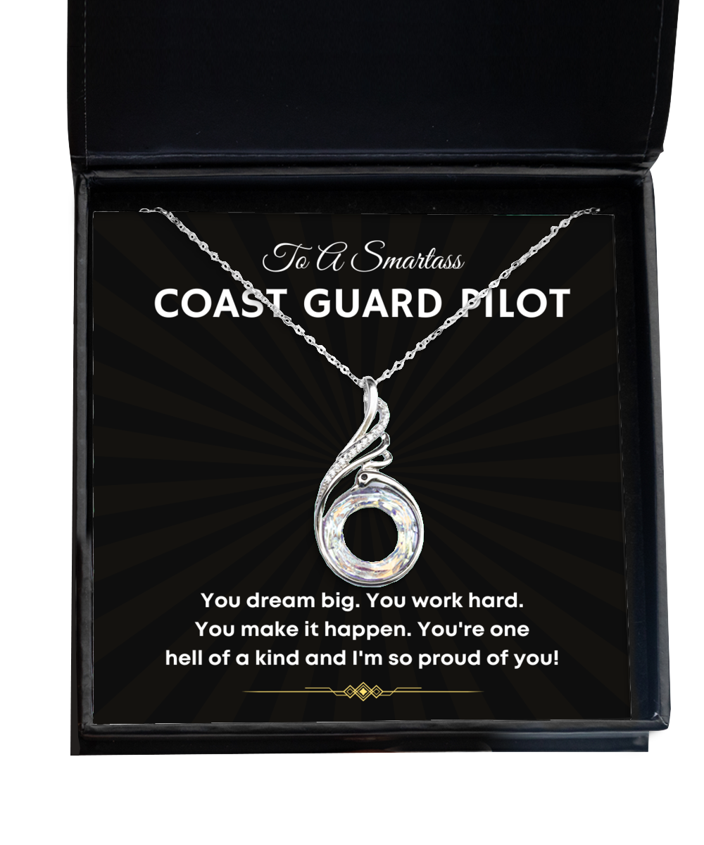 Coast Guard Pilot New Job Promotion Necklace Birthday Gifts - Phoenix Pendant
