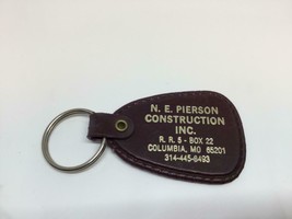 Vintage Promo Keyring N.E. PIERSON CONSTRUCTION Keychain COLUMBIA MO Por... - $7.78