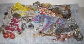 Huge Vintage Now Estate Junk Drawer Jewelry Lot Harvest Craft Lbs Jewelry - £15.58 GBP
