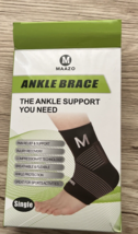 Single Adjustable Compression Ankle Wrap &amp; Ankle Support Strap Black NEW - £14.38 GBP