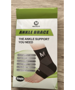 Single Adjustable Compression Ankle Wrap &amp; Ankle Support Strap Black NEW - £14.32 GBP