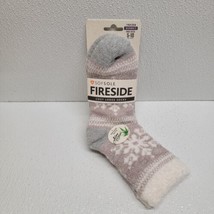 Sof Sole Fireside Cozy Lodge Socks Purple Gray Snowflake Women Infused w... - $9.89