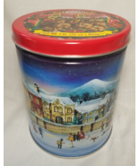 Maurice Lenell cookie tin Christmas Homestyle Shortbread Village Ice Ska... - £7.41 GBP