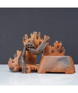 Antique Chinese Soapstone Birds Inkwell Carved Sculpture Paperweight - $39.19