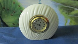 Lenox Richmond Swirl Clock Quartz Movement Japan Desk 3 1/2 X 3 1/2&quot; BAT... - $25.73