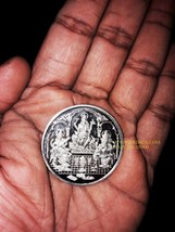 Sterling Silver Coin Ganesha Goddess Lakshmi Saraswati 999 Purity Activated - £75.93 GBP