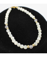 Beautiful Vintage Mother Of Pearl And 14k Solid Gold Bracelet - £55.22 GBP