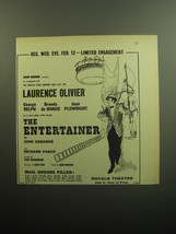 1958 The Entertainer Play Ad - Laurence Olivier George Relph Brenda de Banzie  - £13.82 GBP