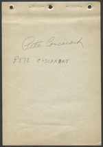 1940&#39;S SIGNED PETE COSCARART ALBUM PAGE PITTSBURGH PIRATES BROOKLYN DODGERS - $13.75 CAD