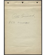1940&#39;S SIGNED PETE COSCARART ALBUM PAGE PITTSBURGH PIRATES BROOKLYN DODGERS - $179.58 MXN