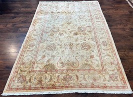 Peshawar Rug 6 x 9.6 Pakistani Chobi Carpet Neutral Colors Vintage Handmade Wool - £1,734.22 GBP