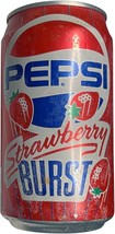 Pepsi Strawberry Burst 1991 empty can discontinued top unopened 12 oz - $15.95