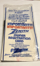 Zenith Custom Series Color Tv Vintage Operating Guide, Warranty &amp; More.  - $17.12