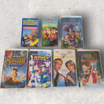 Vintage VHS Tapes Disney Lot Bundle of 8 Goofy Chipmunks Mermaid Flubber... - £22.05 GBP