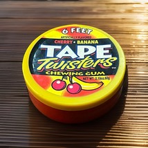 Vintage Tape Twisters cherry/banana Chewing Gum - $276.80 MXN