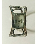 GNW Silvertone Side-Hinged Bracelet Cuff Women&#39;s Fashion Quartz Watch FR... - £10.89 GBP