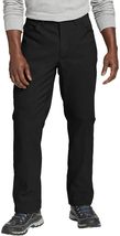 Eddie Bauer Men's Fleece Lined Tech Pants Black 40x30 Water Repellant UPF 50 - $32.99
