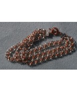 Silver &amp; Copper Chainmaille Bracelet 3 strands  - $25.00