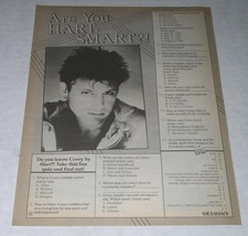 COREY HART BOP MAGAZINE PHOTO VINTAGE 1986 - £14.95 GBP