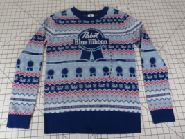 Pabst Blue Ribbon Beer 1844 Holiday Party Ugly Christmas Sweater PBR - Small - $25.71