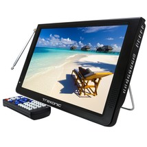 Trexonic Ultra Lightweight Rechargeable Widescreen 12&quot; LED Portable TV w... - $108.85