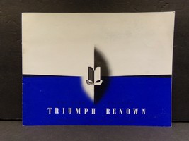 The 1950 Two-Litre Triumph Renown Sales Brochure - $67.50