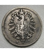 1877-D Germany 50 Pfennig .900 Fine Silver .0803oz VF Coin AE577 - £13.61 GBP