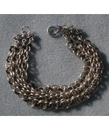 Silver &amp; Smoke Colored Chainmaille Bracelet 3 strands   - $25.00