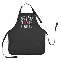 Worlds Best Teacher Apron, Best Teacher Apron, Apron for Teacher, Teache... - £14.86 GBP+