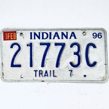 1996 United States Indiana Base Trailer License Plate 21773C - £14.74 GBP