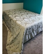 VTG Comforter Croscill Queen 92&quot;x 96 Damask Cream Ivory Jacquard Brocade... - $2,842.28 MXN