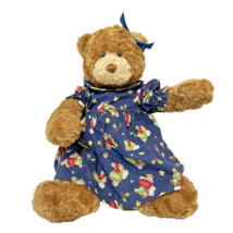 Vintage Gund Bridget Plush Brown Christmas Bear Angel Dress Stuffed Anim... - $17.21
