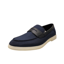 Calvin Klein Mens Trapper Loafer Silky Dark Navy Blue 10.5M US 43.5 EU 2... - $94.78