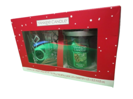 Yankee Candle Balsam Cedar 7Oz W/ Snowman Jar Sleeve Christmas Gift Set New - £13.51 GBP