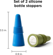 Wine and Beverage Bottle Stoppers with Grip Top (Blue, Set of 2) - $9.48