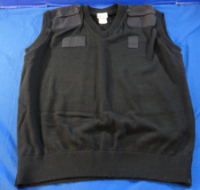 Horace Small Black TA5004 Duty Uniform Low Pill Acrylic Sweater Vest 2XL - £20.92 GBP