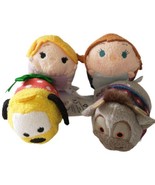 Tsum Tsum Lot Disney Frozen Stuffed Toys Of 4 Anna Olaf Sven Rapunzel Fi... - £14.00 GBP