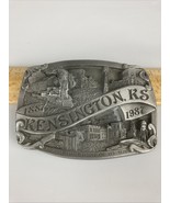 Vintage Kensington Kansas KS 1887-1987 Centennial Belt Buckle #389 Of 500 - $24.34