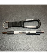 Caterpillar Equipment Black Carabiner Key tag Keychain And Ballpoint Pen... - $13.98