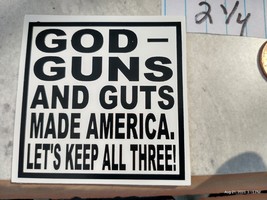 Small Hand Made Decal Sticker God Gun &amp; Guts Made America Keep All 3 - £4.59 GBP