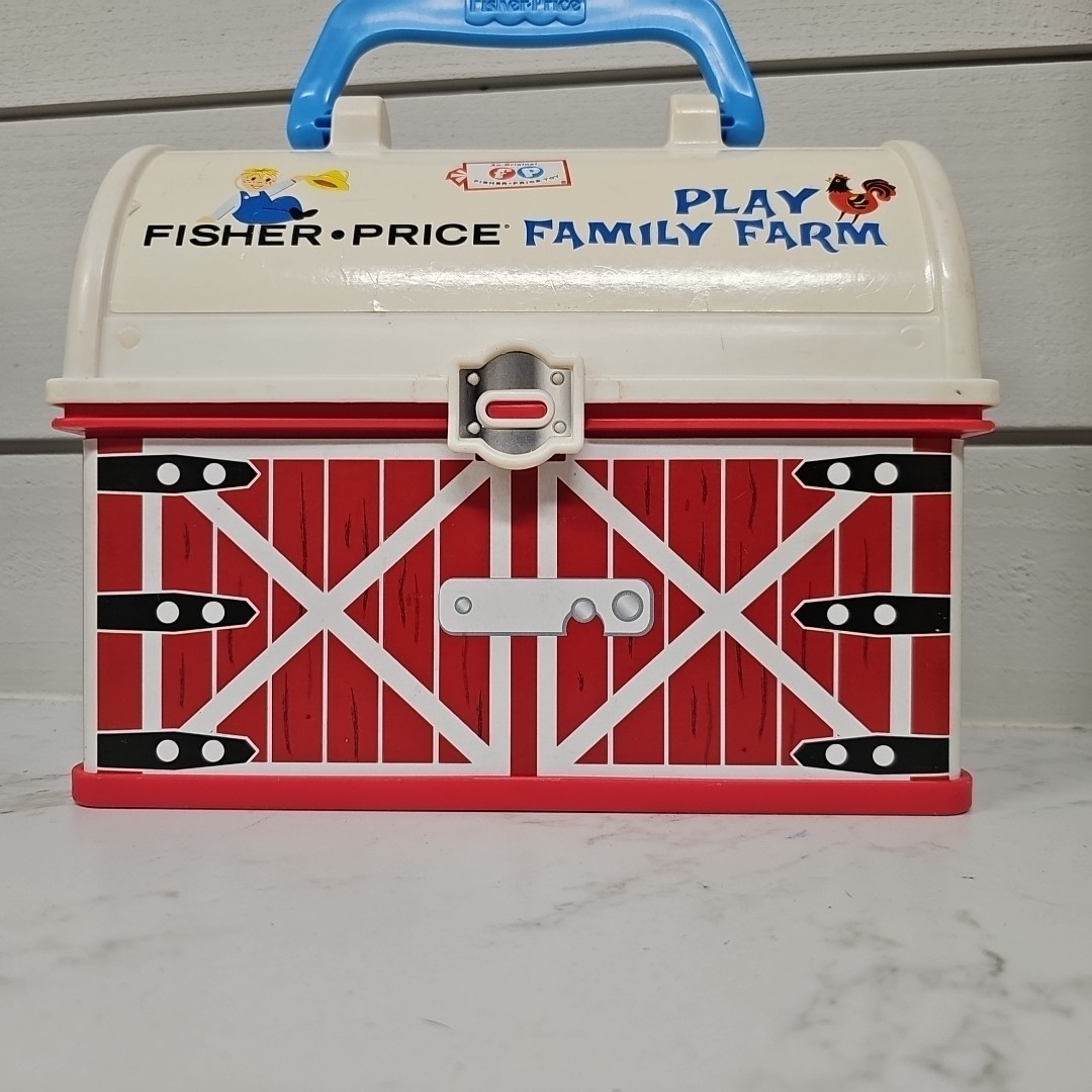 Fisher Price 2008 Play Family Farm With Barn Farmer Sheep Cow Tractor Item image 12