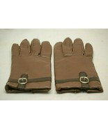Genuine Leather Brown Winter Gloves WPL 9745 Ladies Teen&#39;s Fits Size A - £21.28 GBP