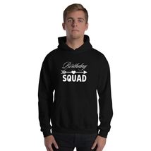 Birthday Squad Party Matching Funny Bday Team Unisex Hoodie Black - $36.02+