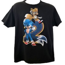 Sonic 2 The Hedgehog Sega Genesis Black Graphic T-shirt Men&#39;s Unisex Large - £12.64 GBP